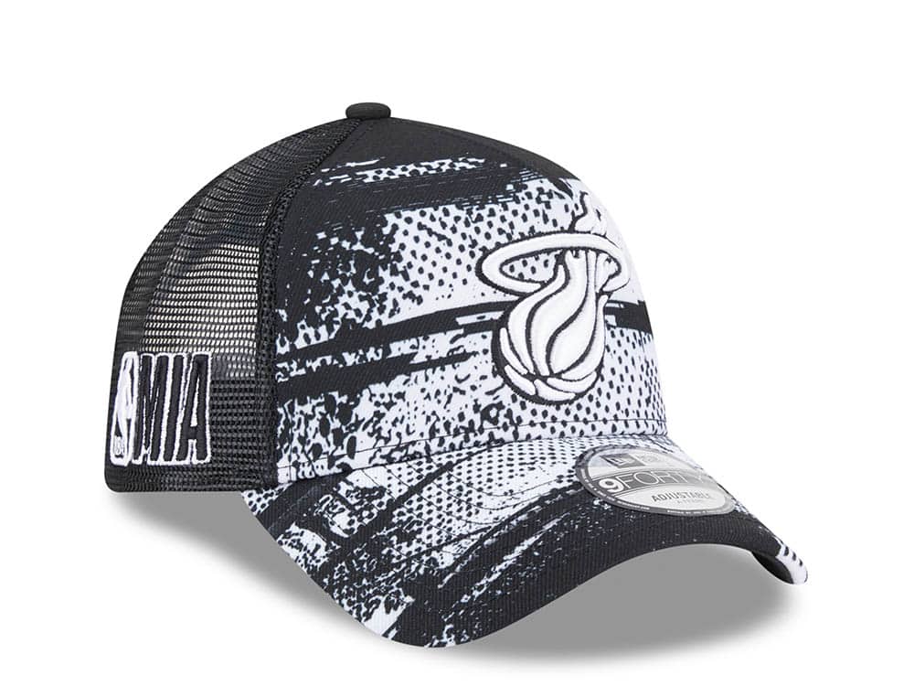 New Era Miami Heat NBA Tip Off 2024 Trucker 9Forty A Frame Snapback Gorra