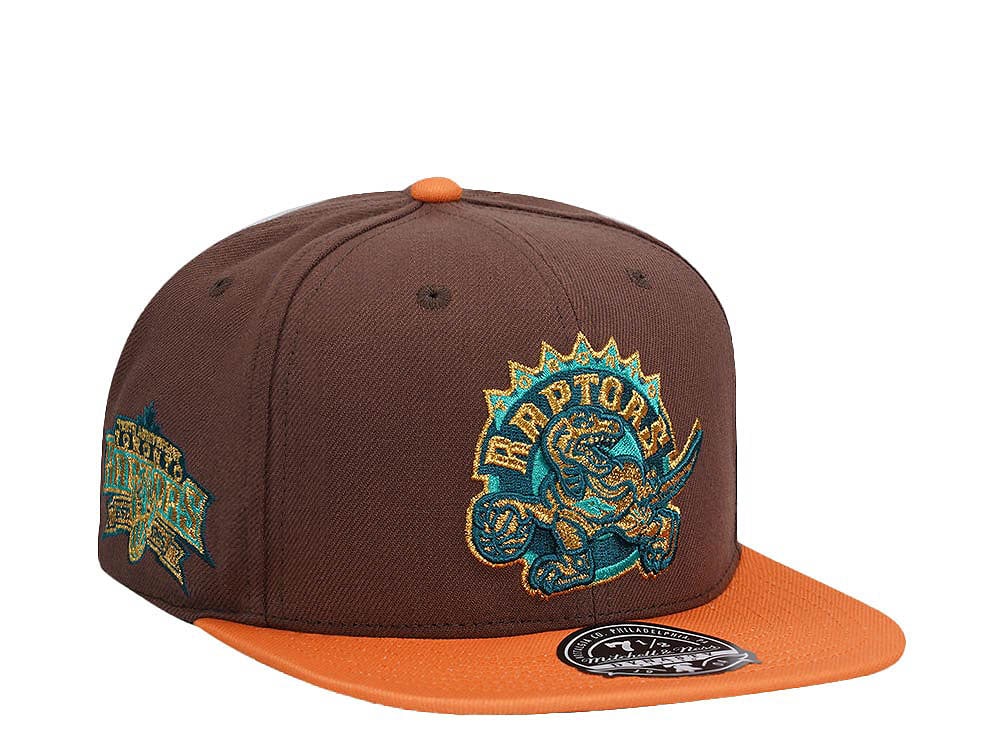 Mitchell & Ness Toronto Raptors 10th Anniversary Copper Top Hardwood Classic Dynasty Fitted Gorra