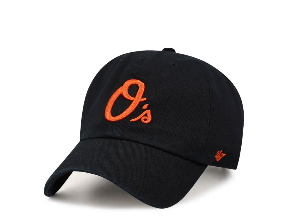 47Brand Baltimore Orioles Black Clean up Strapback Gorra