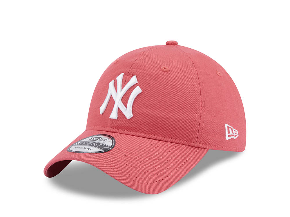 New Era New York Yankees League Essential Coral 9Twenty Strapback Gorra