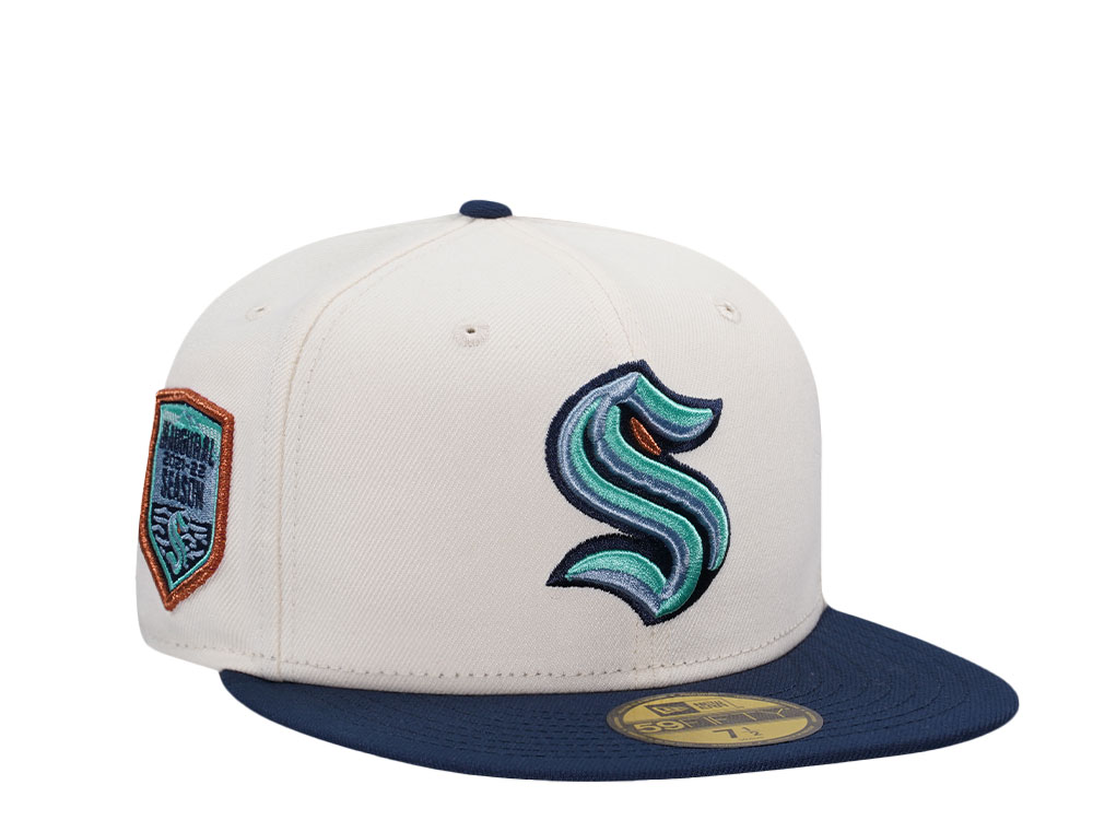 New Era Seattle Kraken Inaugural Season 2021 Chrome Two Tone Prime Edition 59Fifty Fitted Gorra