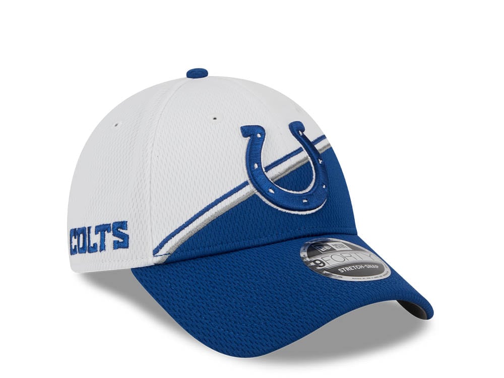 New Era Indianapolis Colts NFL Sideline 2023 Blue White  9Forty Snapback Gorra