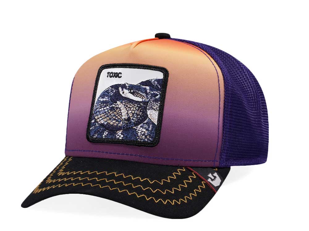 Goorin Bros Snake Toxic Purple Trucker Snapback Gorra