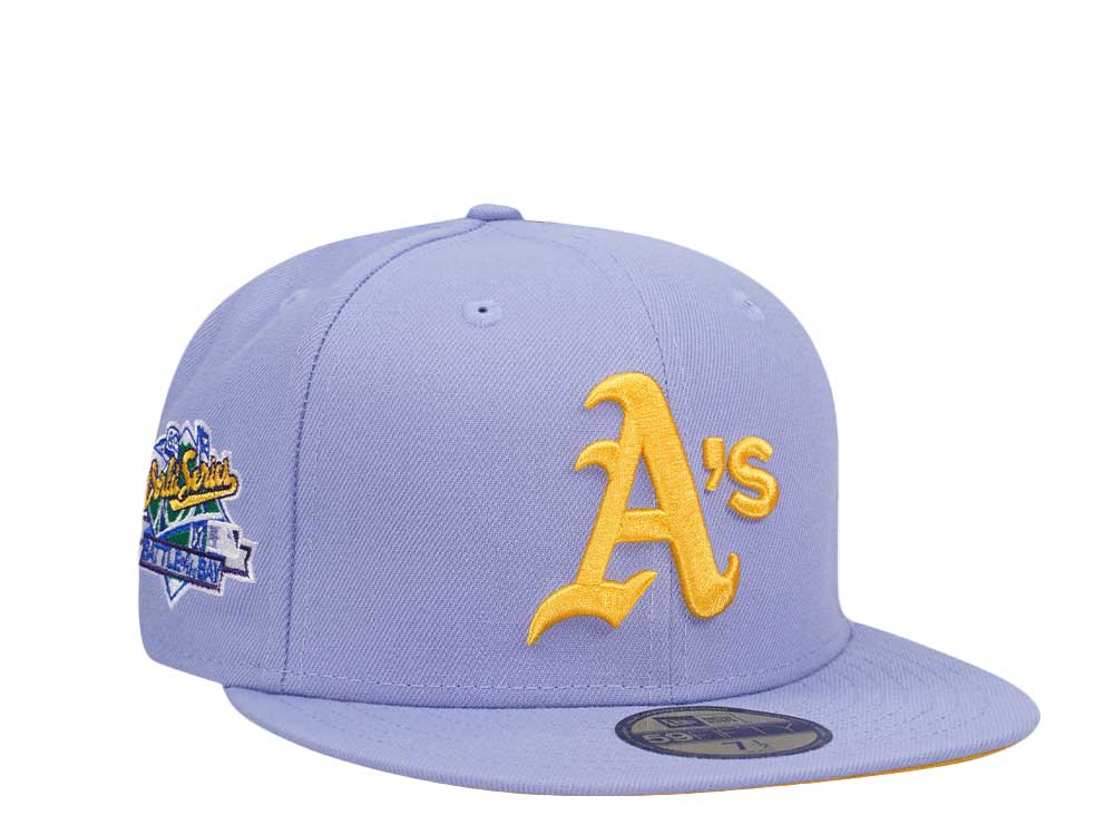 New Era Oakland Athletics World Series 1989 Lavender Edition 59Fifty Fitted Gorra