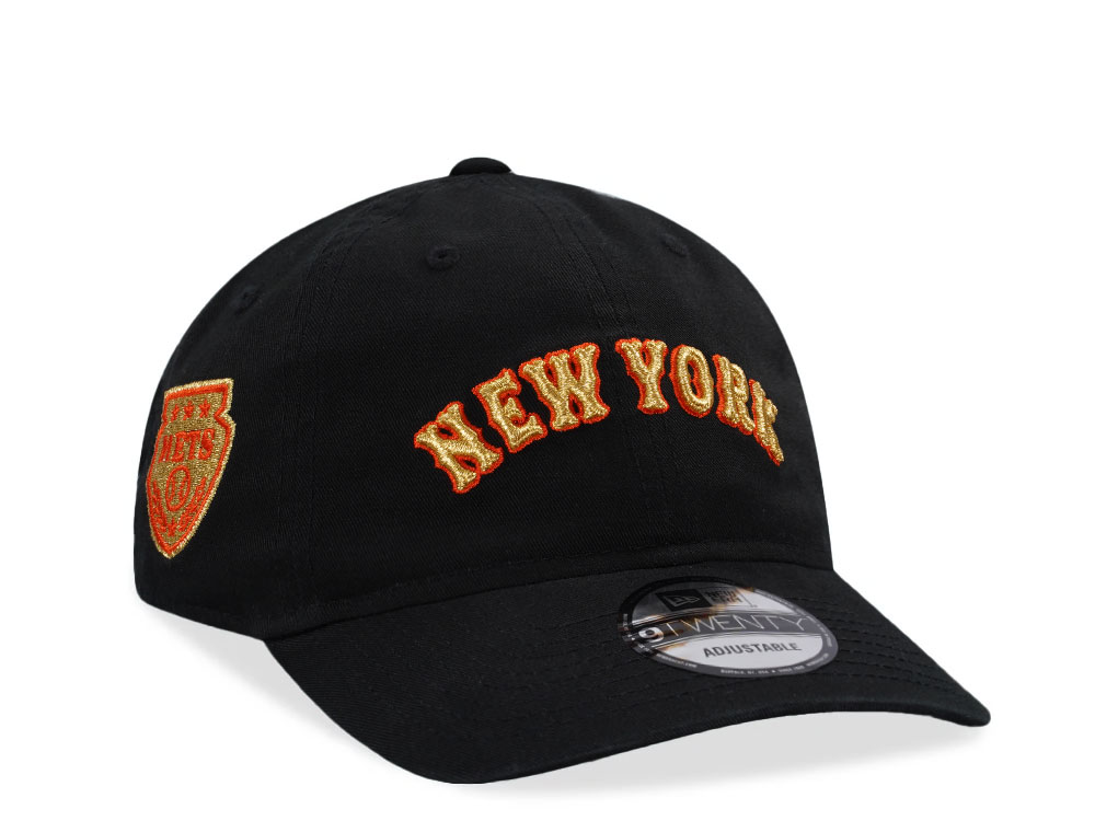 New Era New York Mets Black Gold 9Twenty Strapback Gorra