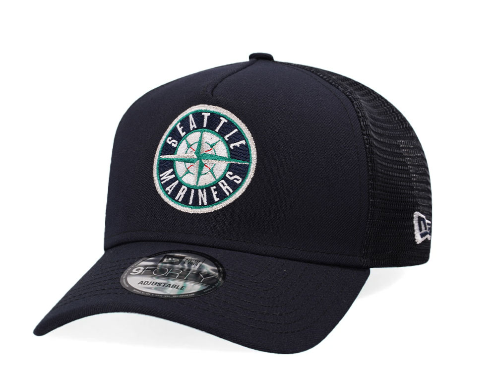 New Era Seattle Mariners Navy Trucker A Frame 9Forty Snapback Gorra