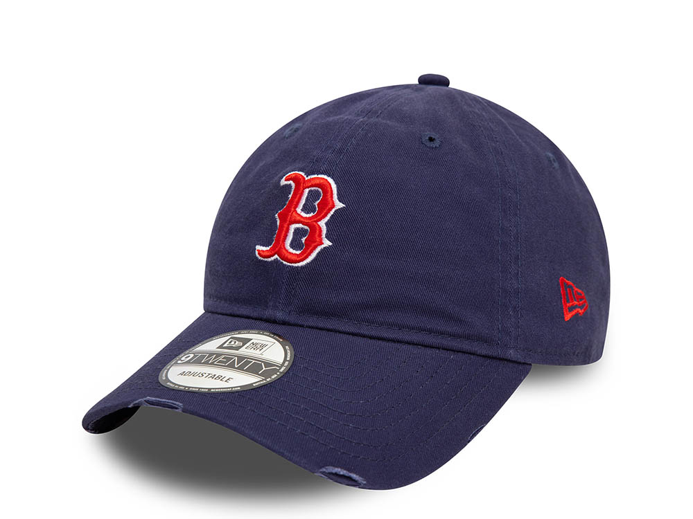 New Era Boston Red Sox Distressed Navy 9Twenty Strapback Gorra