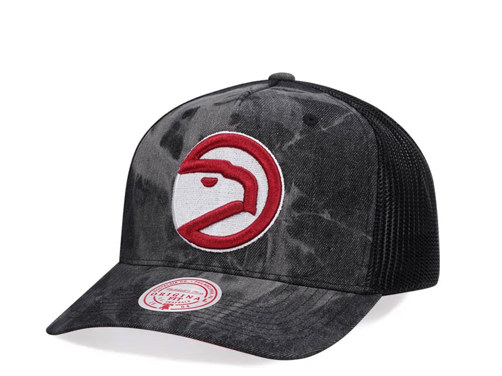 Mitchell & Ness Atlanta Hawks Burnt Ends Black Trucker Snapback Gorra