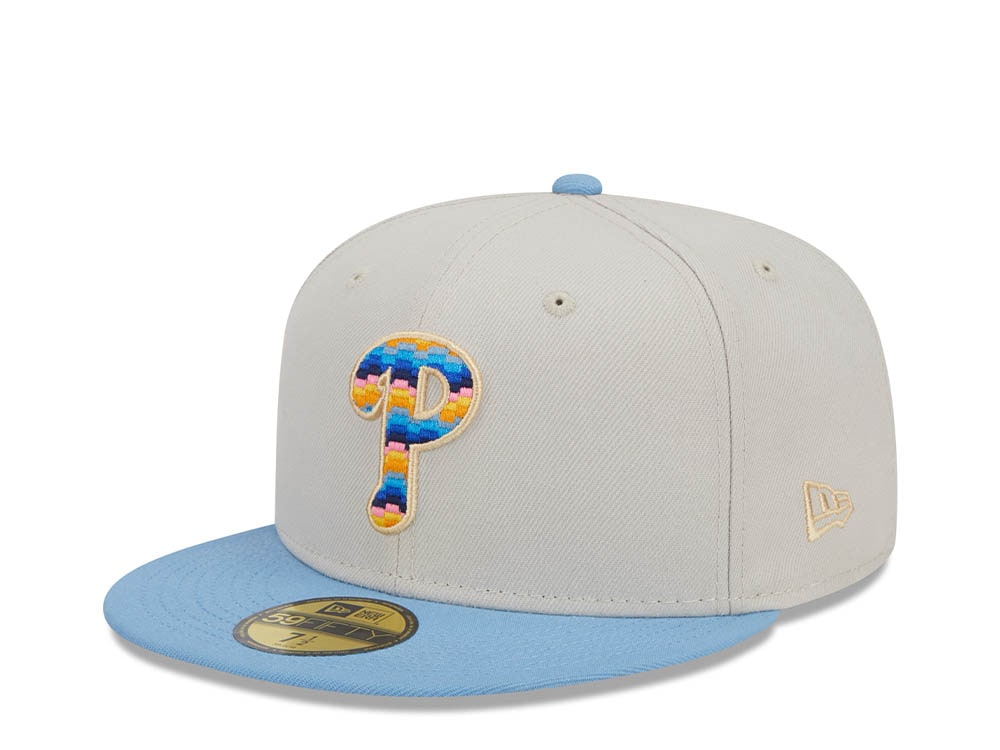 New Era Philadelphia Phillies Beachfront Stone Two Tone Edition 59Fifty Fitted Gorra