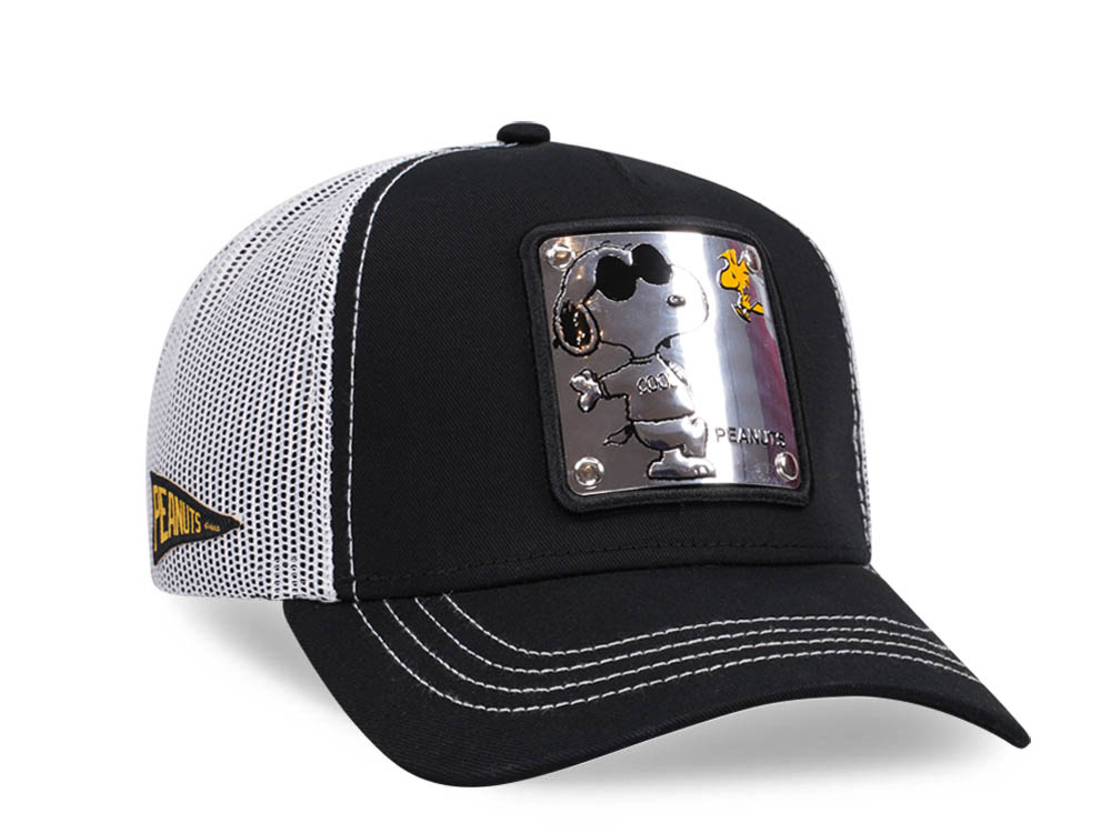 Capslab Peanuts Snoopy Black Grey Trucker Snapback Gorra