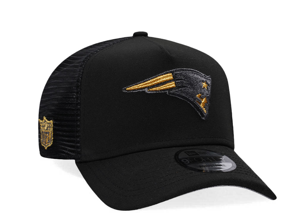 New Era New England Patriots Black and Gold Classic Edition Trucker A Frame 9Forty Gorra