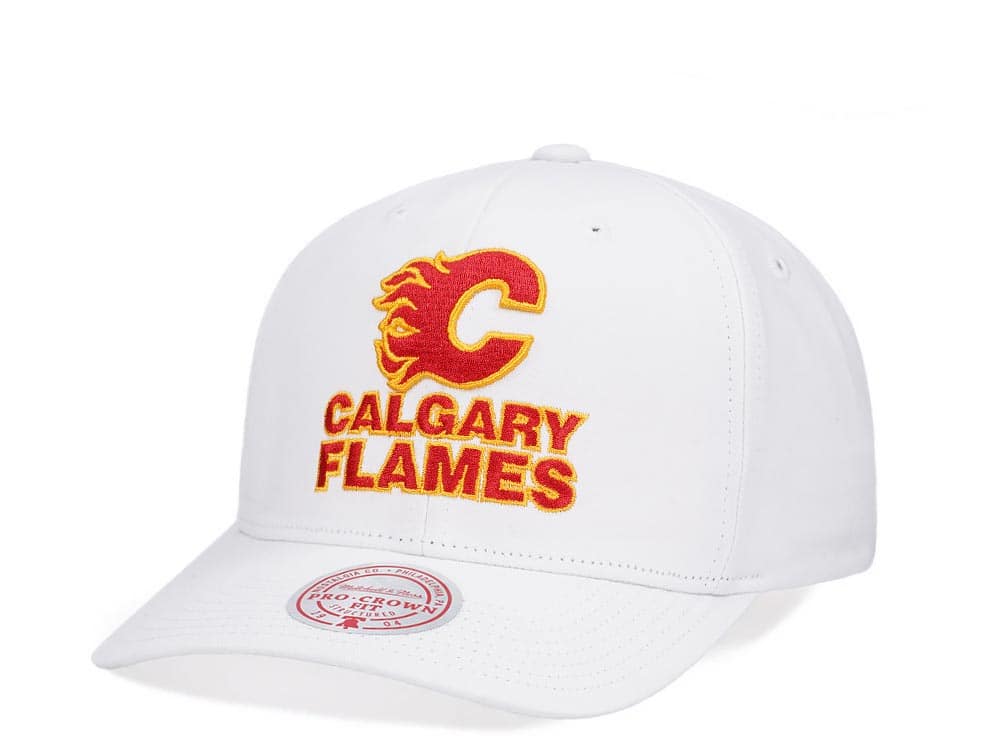 Mitchell & Ness Calgary Flames All in Pro White Snapback Gorra