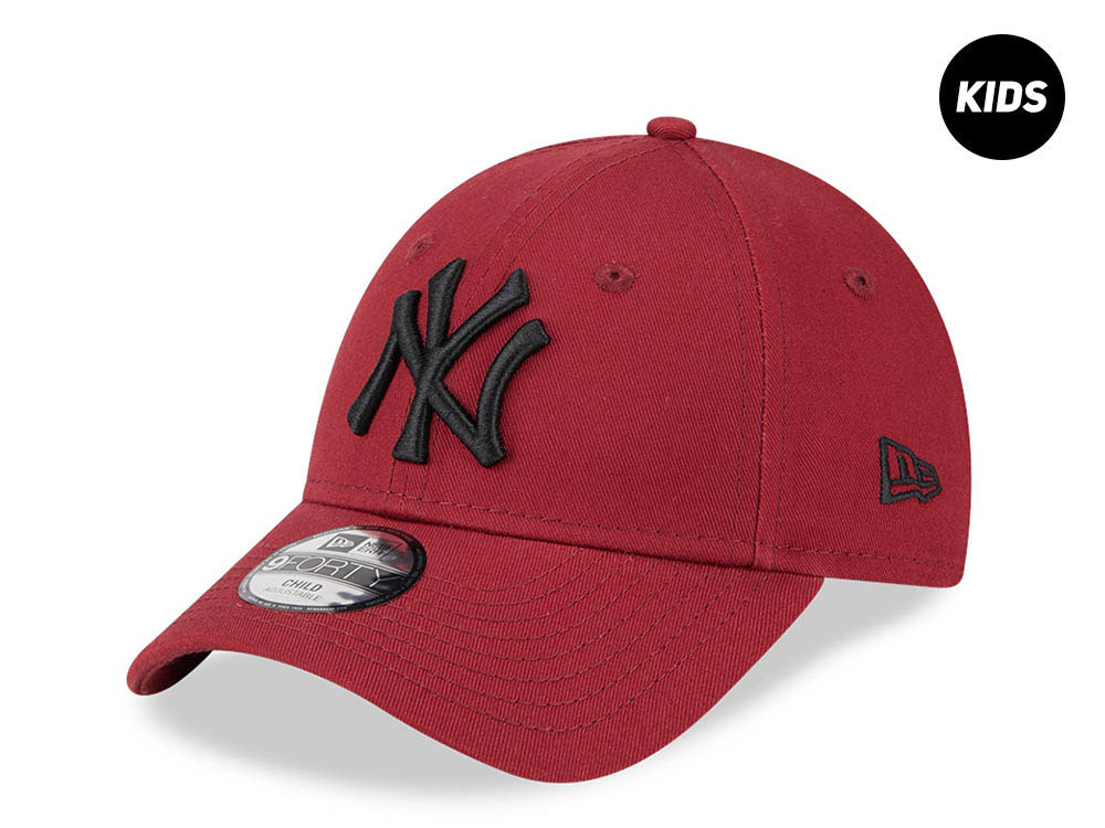 New Era New York Yankees Essential League Maroon Kids 9Forty Strapback Gorra