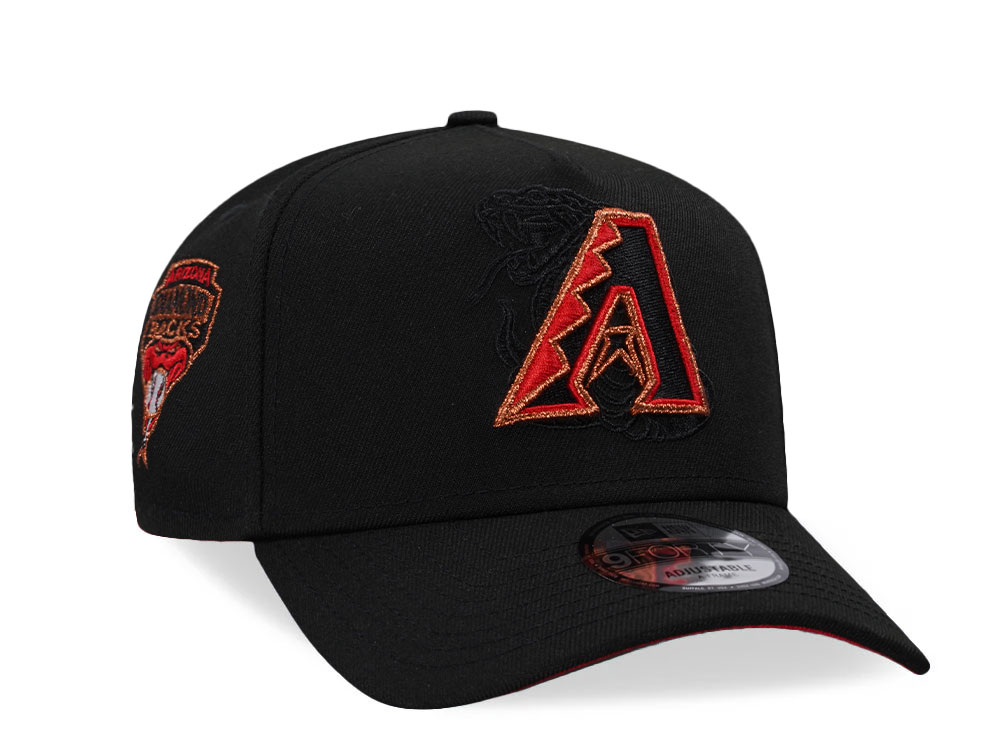 New Era Arizona Diamondbacks Black and Red 9Forty A Frame Snapback Gorra