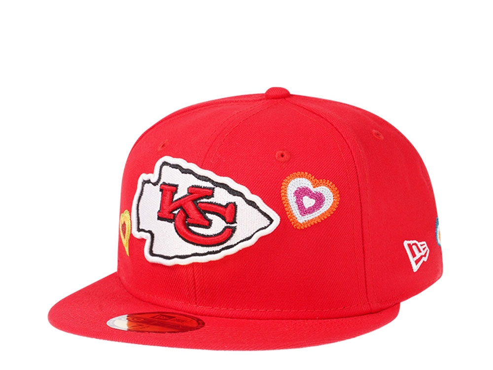 New Era Kansas City Chiefs Red Chainstitchheart Edition 59Fifty Fitted Gorra