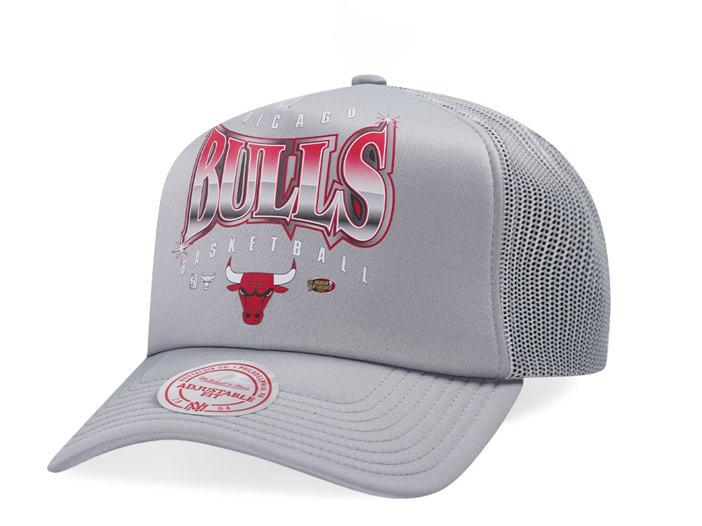 Mitchell & Ness Chicago Bulls Glow Up Grey A Frame Trucker Snapback Gorra