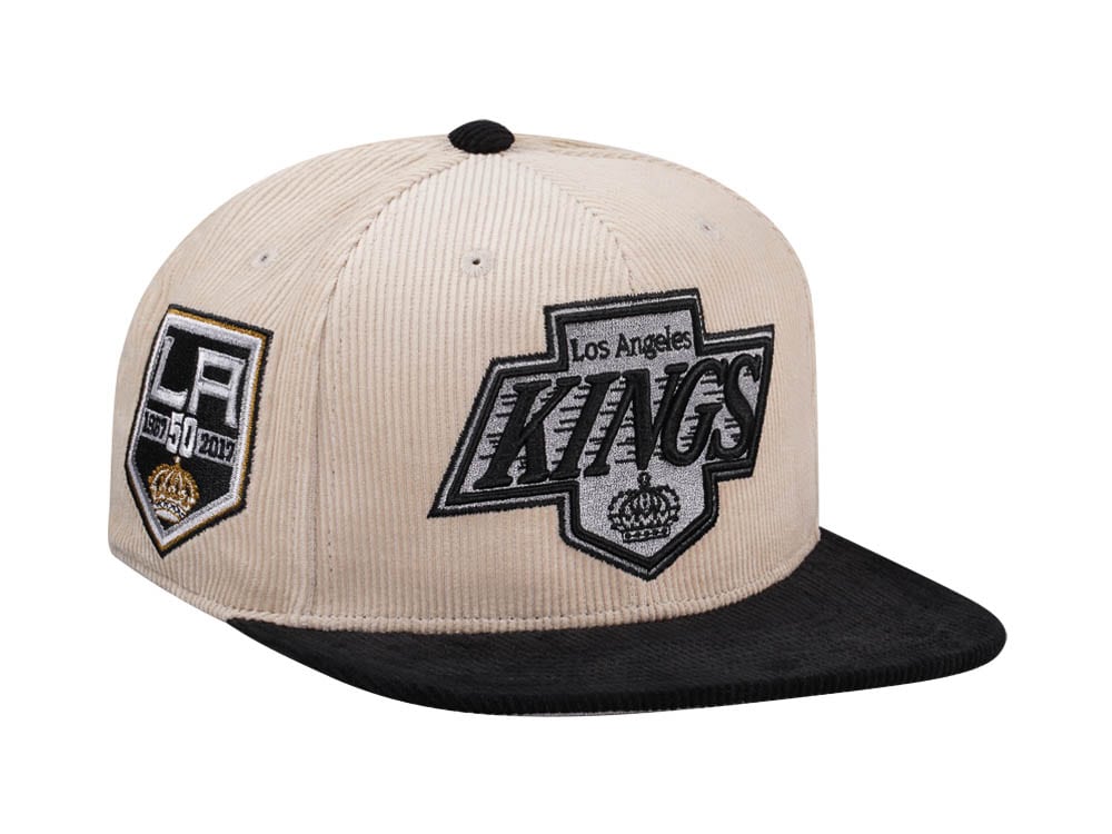 Mitchell & Ness Los Angeles Kings 50th Anniversary Two Tone Vintage Cord Edition Dynasty Fitted Gorra