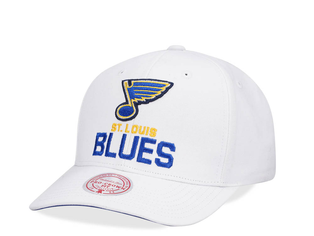 Mitchell & Ness St. Louis Blues All in Pro White Snapback Gorra