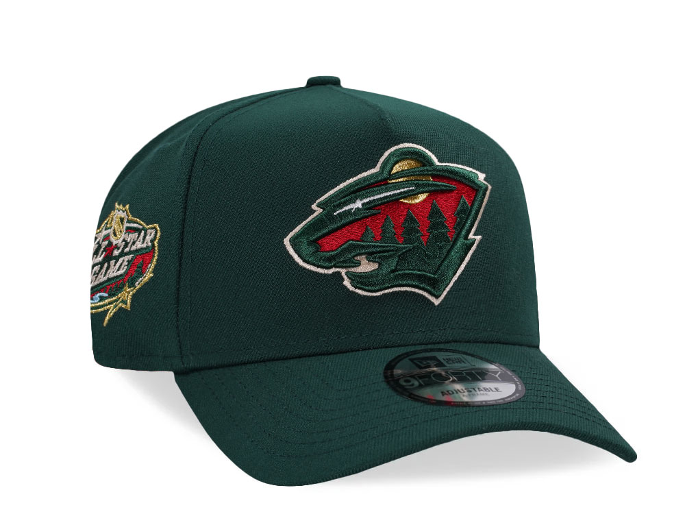 New Era Minnesota Wild All Star Game 2004 Dark Green Edition 9Forty A Frame Snapback Gorra