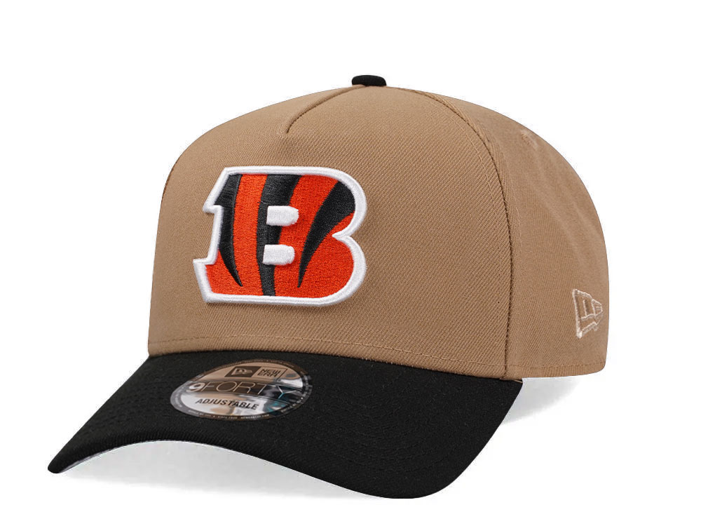 New Era Cincinnati Bengals Khaki Two Tone Edition 9Forty A Frame Snapback Gorra