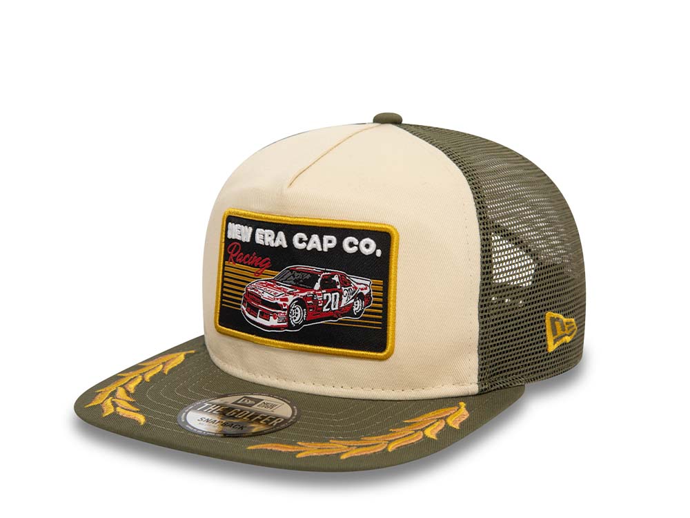 New Era Motorsport Racing Trucker Golfer Snapback Gorra