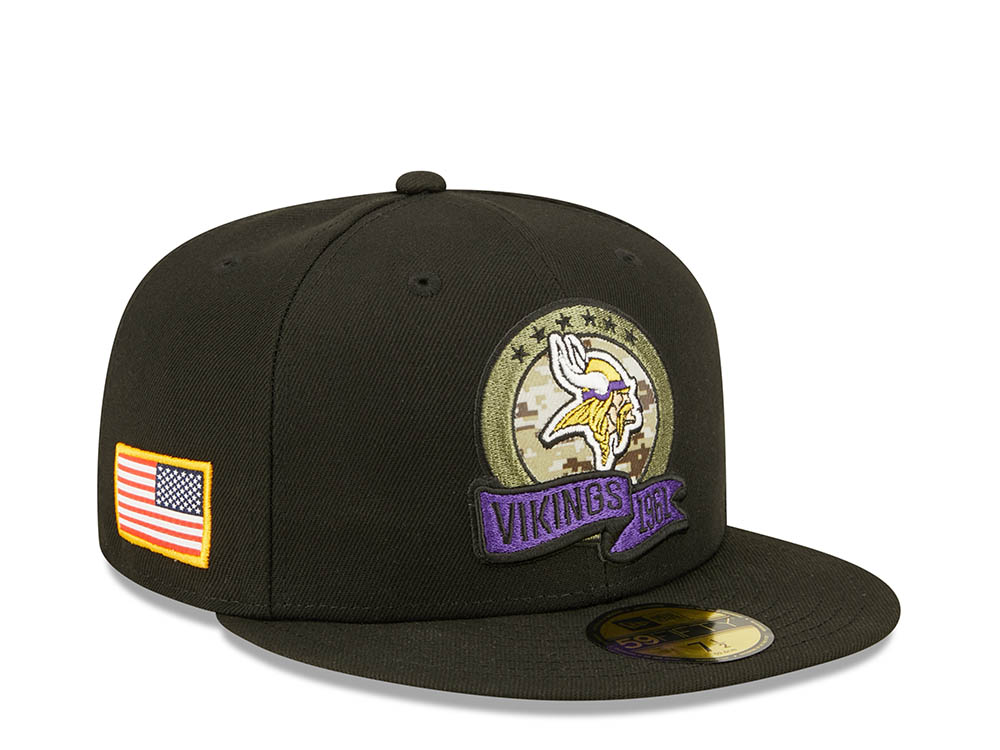 New Era Minnesota Vikings Salute to Service 2022 Fitted 59Fifty Gorra