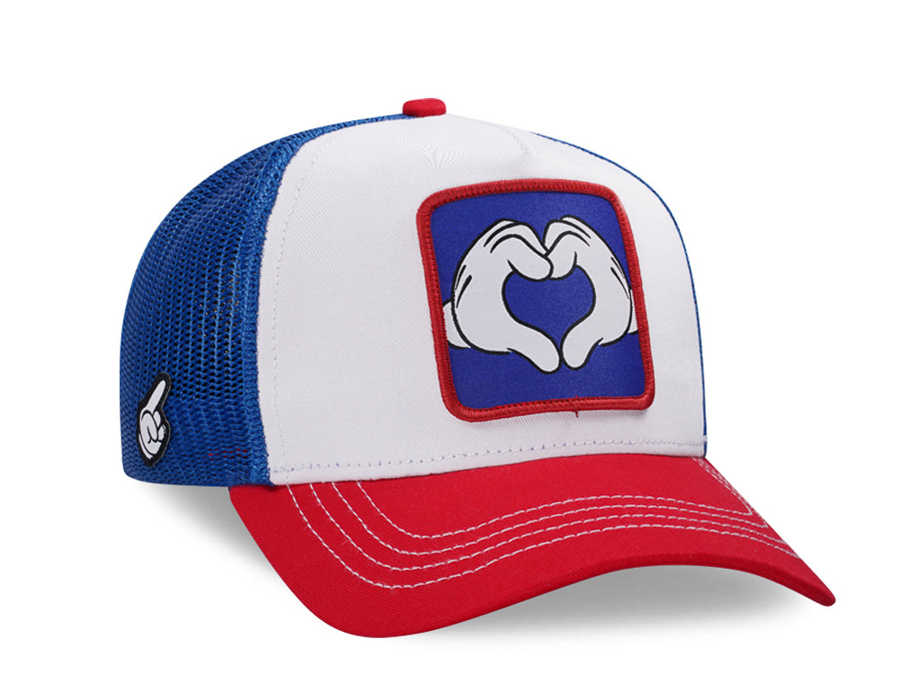 Capslab Disney Heart Hands White Trucker Snapback Gorra