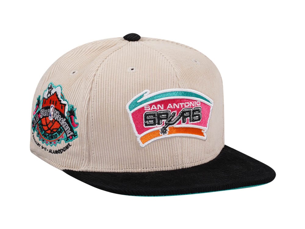 Mitchell & Ness San Antonio Spurs All Star 1996 Two Tone Hardwood Classic Cord Edition Dynasty Fitted Gorra