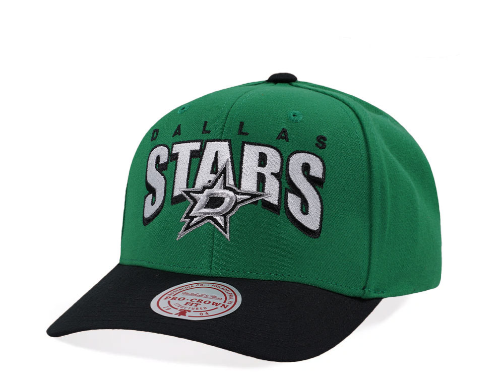 Mitchell & Ness Dallas Stars Pro Crown Fit Green Snapback Gorra