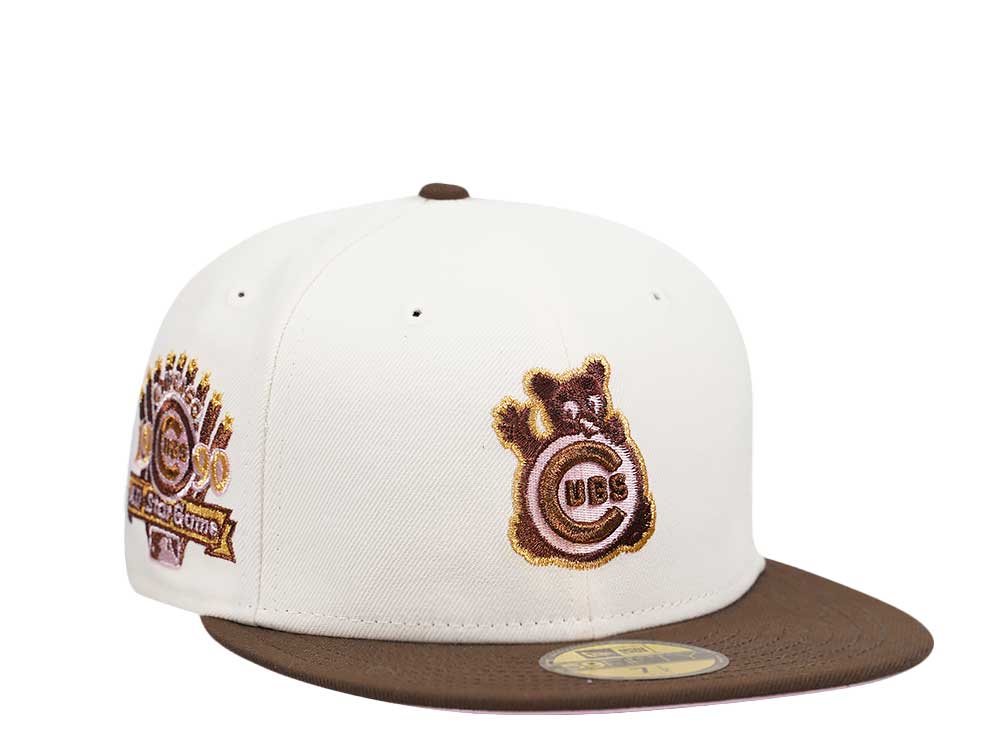 New Era Chicago Cubs All Star Game 1990 Metallic Platinum Two Tone Edition 59Fifty Fitted Gorra