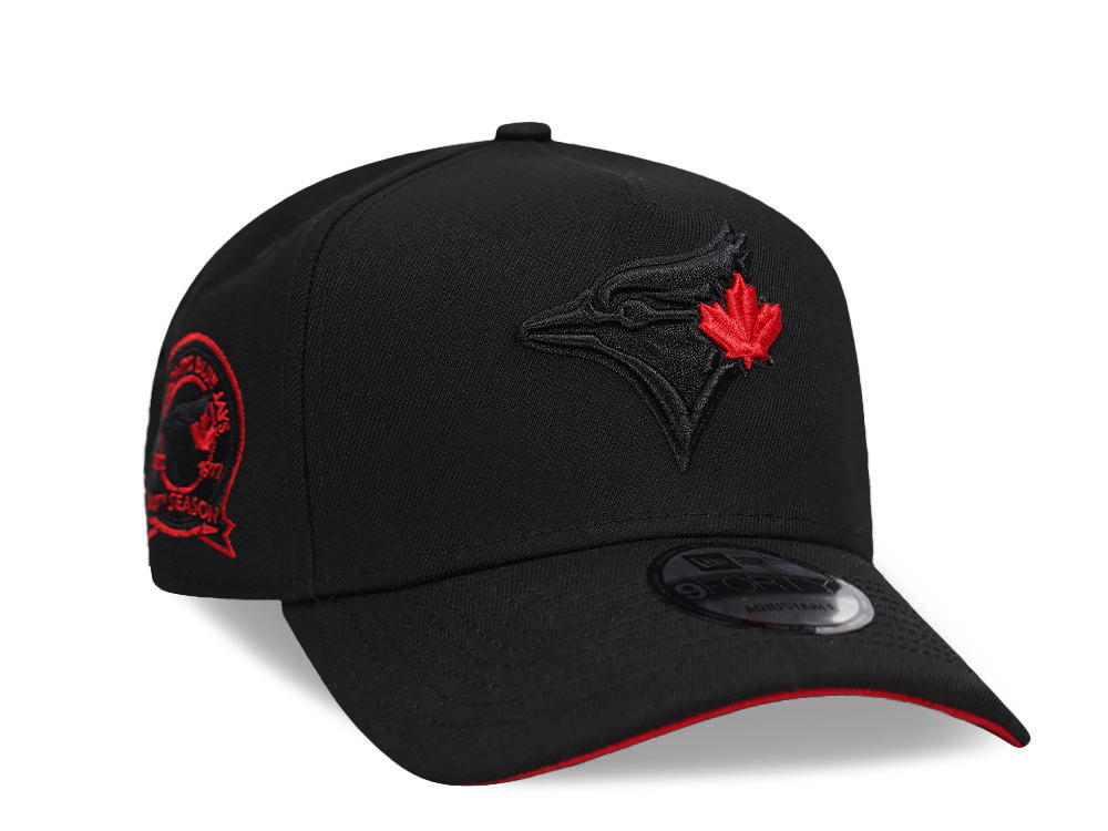 New Era Toronto Blue Jays 40th Anniversary Black and Red 9Forty A Frame Snapback Gorra