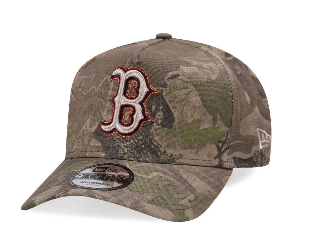 New Era Boston Red Sox Leaf Camo Copper 9Forty A Frame Snapback Gorra