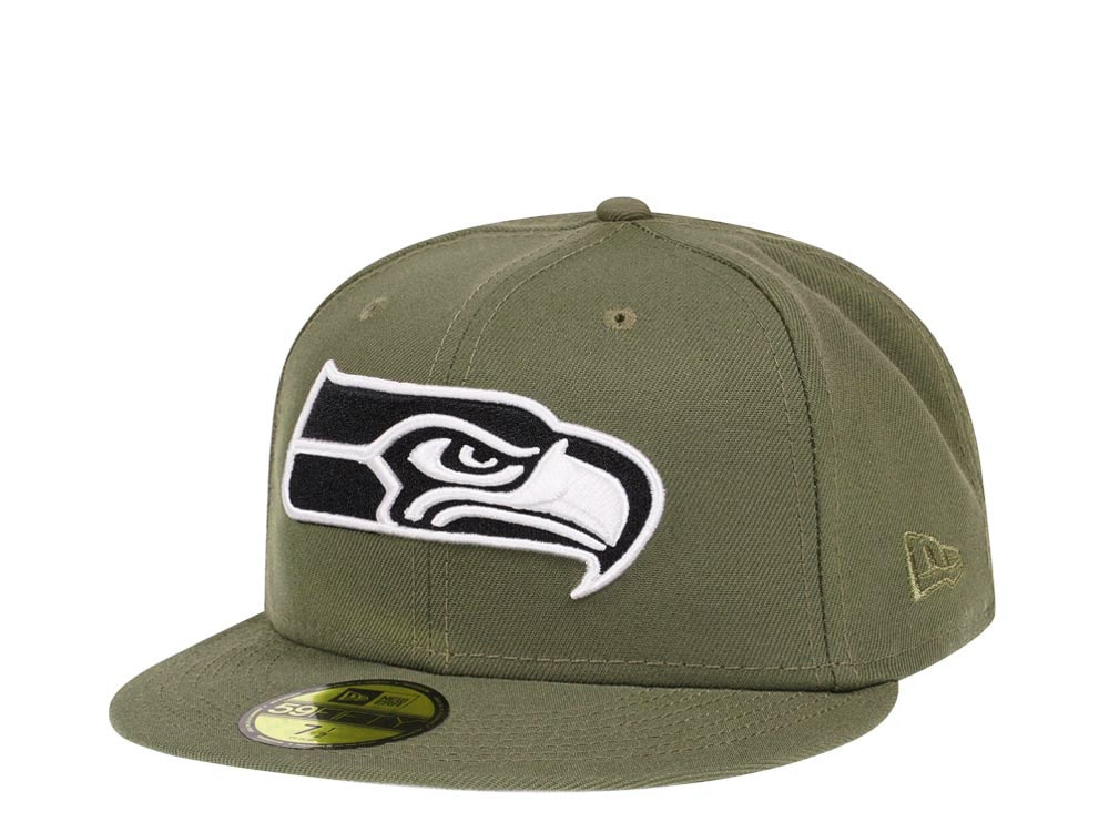 New Era Seattle Seahawks Olive Gray Edition 59Fifty Fitted Gorra