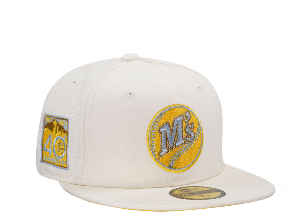 New Era Seattle Mariners 40th Anniversary Creme Edition 59Fifty Fitted Gorra