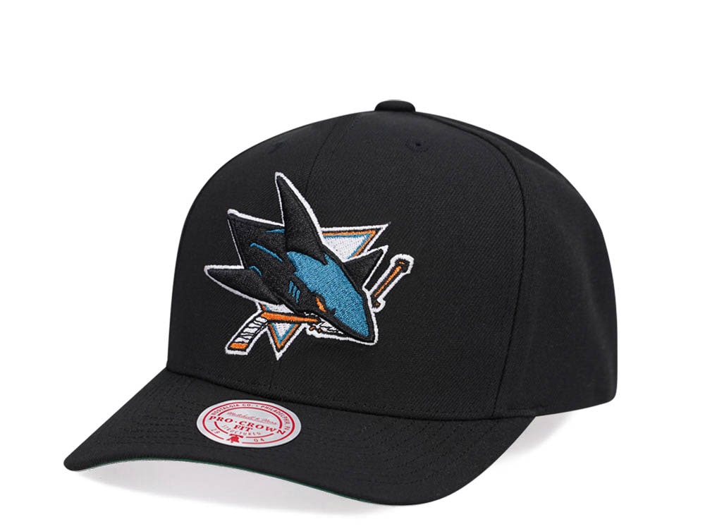 Mitchell & Ness San Jose Sharks Team Ground 2.0 Pro Black Snapback Gorra