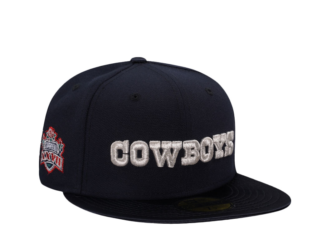 New Era Dallas Cowboys Super Bowl XXVII Navy Satin Brim Edition 59Fifty Fitted Gorra