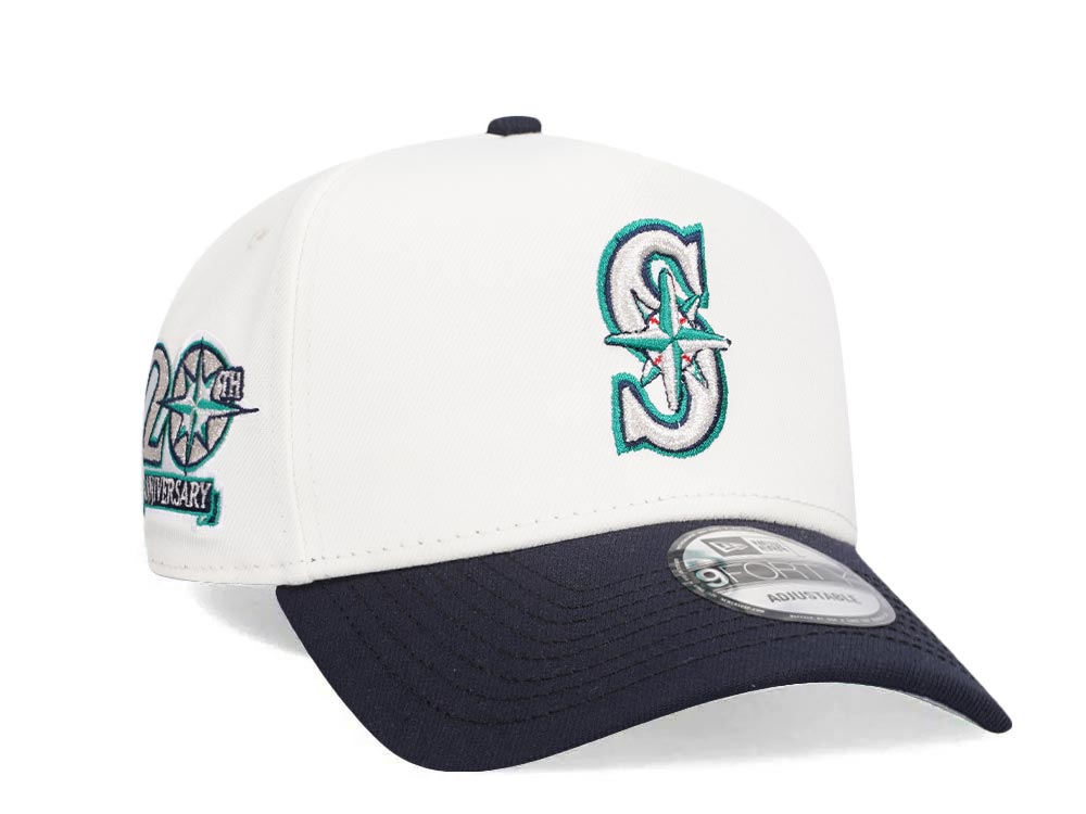 New Era Seattle Mariners 20th Anniversary Chrome Two Tone 9Forty A Frame Snapback Gorra