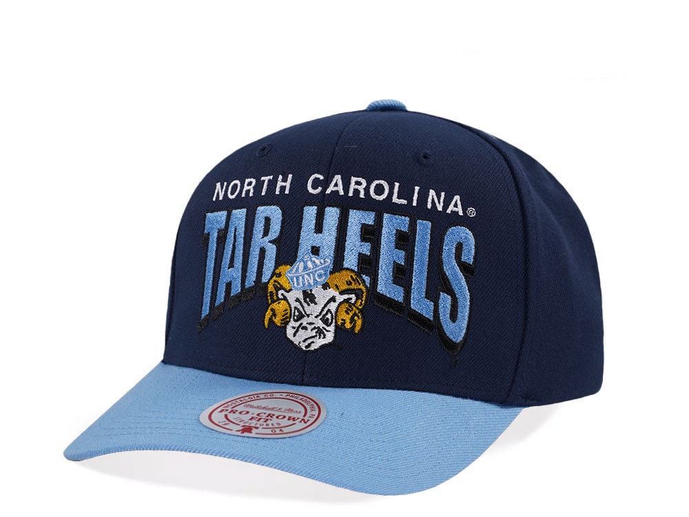 Mitchell & Ness North Carolina Tar Heels Pro Crown Fit Navy Snapback Gorra