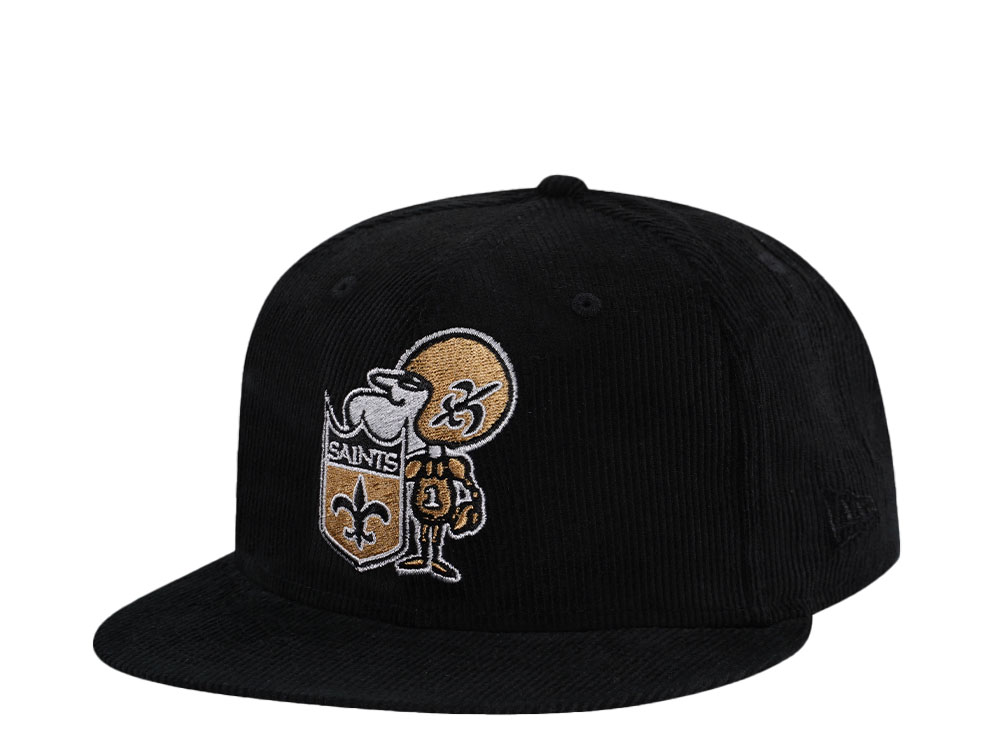 New Era New Orleans Saints Black Cord Throwback Edition 59Fifty Fitted Gorra