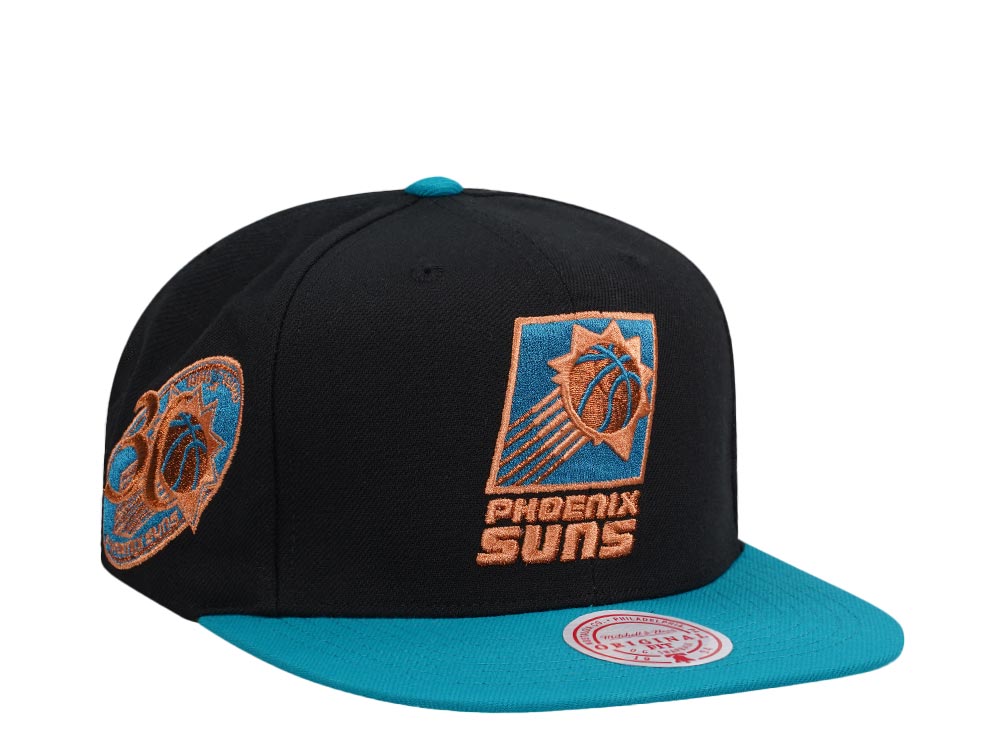 Mitchell & Ness Phoenix Suns 30th Anniversary Make Cents Black Two Tone Hardwood Classic Snapback Gorra