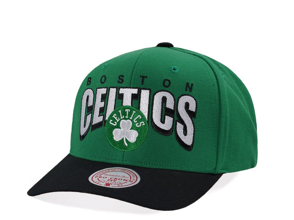 Mitchell & Ness Boston Celtics Pro Crown Fit Green Snapback Gorra