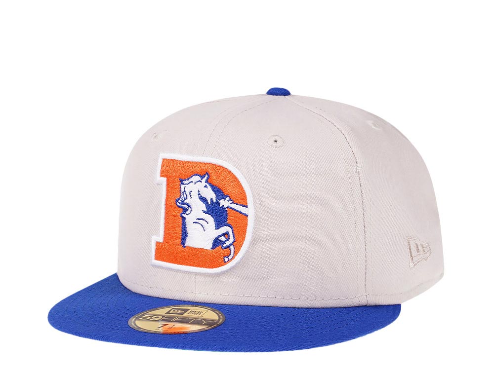 New Era Denver Broncos Stone Two Tone Throwback Edition 59Fifty Fitted Gorra