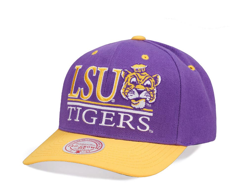 Mitchell & Ness Louisiana State University Tigers Pro Crown Fit Snapback Gorra