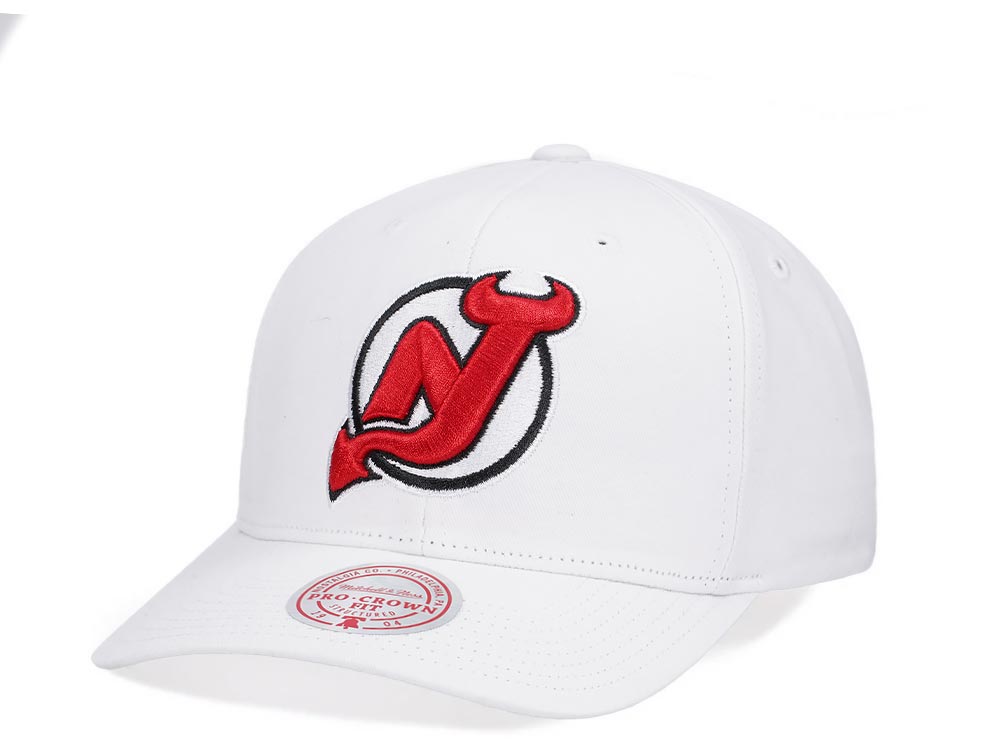 Mitchell & Ness New Jersey Devils All in Pro White Snapback Gorra