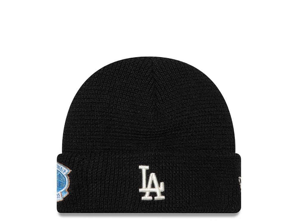 New Era Los Angeles Dodgers 1st World Champion 1955 Short Cuff Beanie Black Gorro