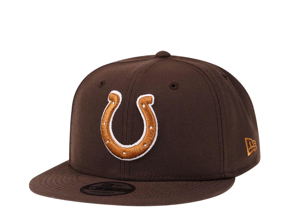 New Era Indianapolis Colts Brown Caramel Edition 9Fifty Snapback Gorra