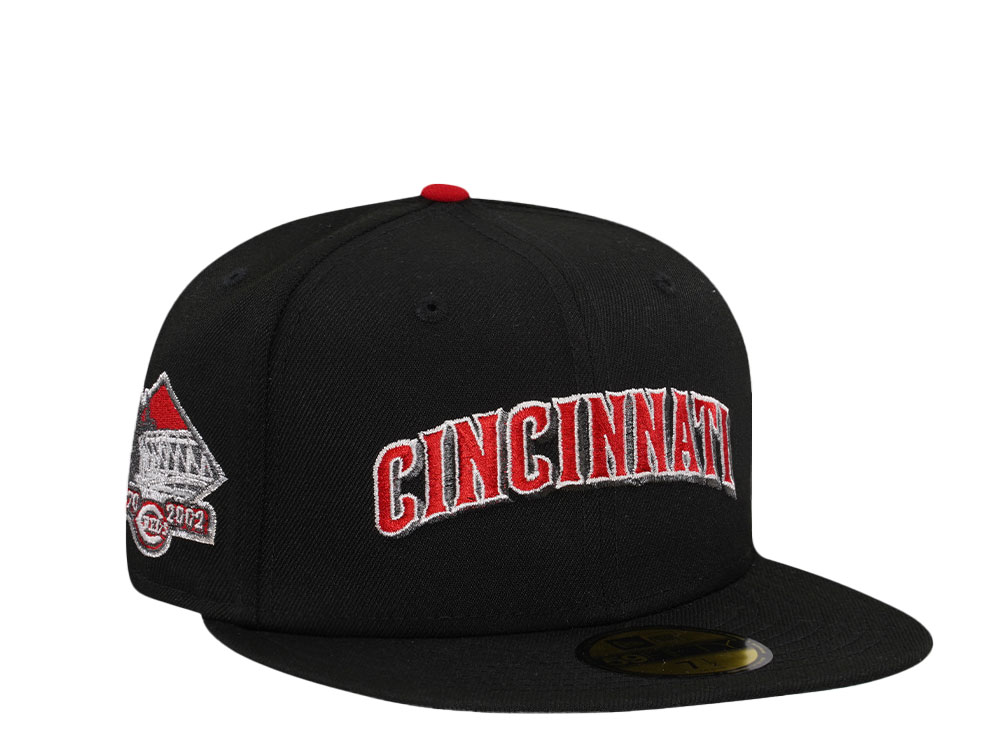 New Era Cincinnati Reds Black Throwback Edition 59Fifty Fitted Gorra