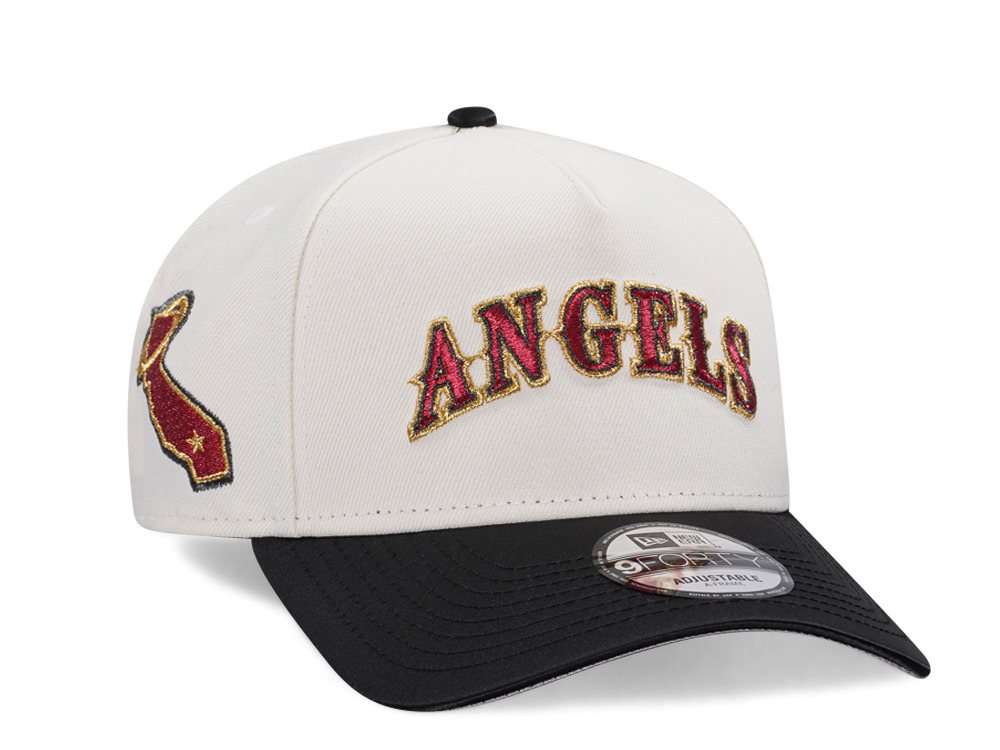 New Era California Angels Gold Chrome Two Tone 9Forty A Frame Snapback Gorra