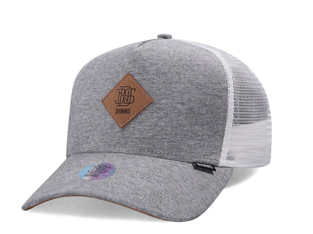 Djinns Jersey Gray White Trucker Snapback Gorra