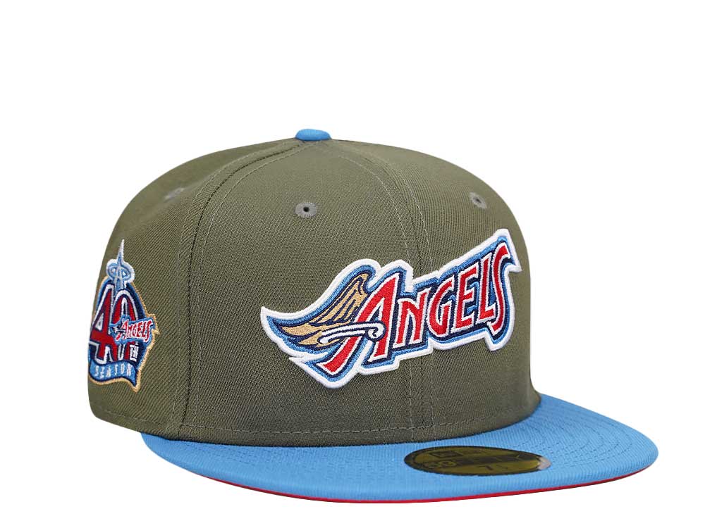 New Era Anaheim Angels 40th Anniversary Olive Two Tone Edition 59Fifty Fitted Gorra